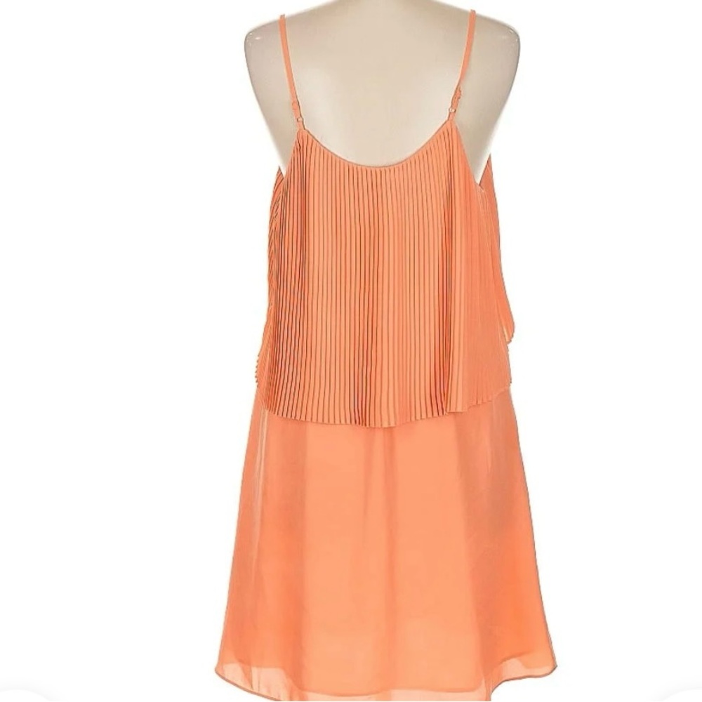 Mossimo Supply Co. Orange Pleated Midi Dress